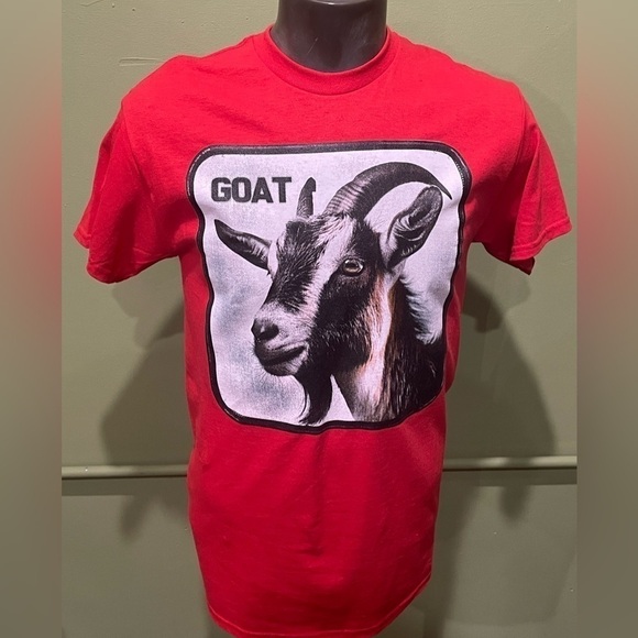 3Forty tee shirt red goat crewneck regular fit s/s - Picture 1 of 4